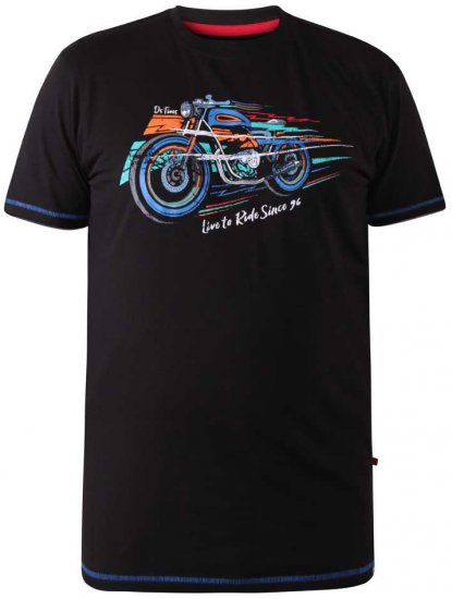 D555 CHINFORD Live To Ride Motorbike T-Shirt - T-paidat - Isot T-paidat 2XL – 14XL