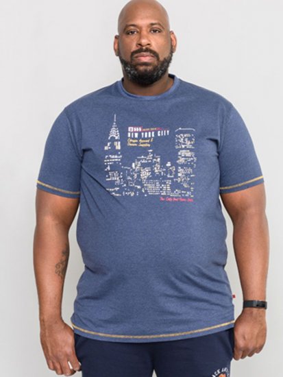 D555 DEBDEN NYC Night Skyline T-Shirt - T-paidat - Isot T-paidat 2XL – 14XL