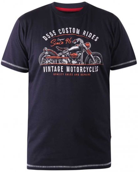 D555 CHESHUNT Vintage Motorcycle T-Shirt - T-paidat - Isot T-paidat 2XL – 14XL