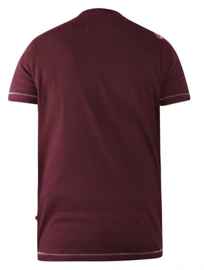 D555 Wharf California Eagle Printed T-Shirt Burgundy - T-paidat - Isot T-paidat 2XL – 14XL