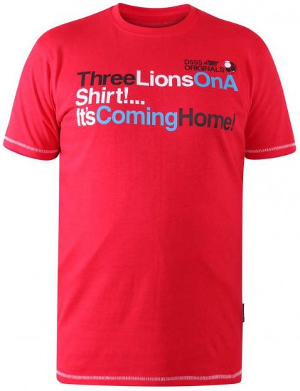 D555 LIONS England T-shirt - T-paidat - Isot T-paidat 2XL – 14XL