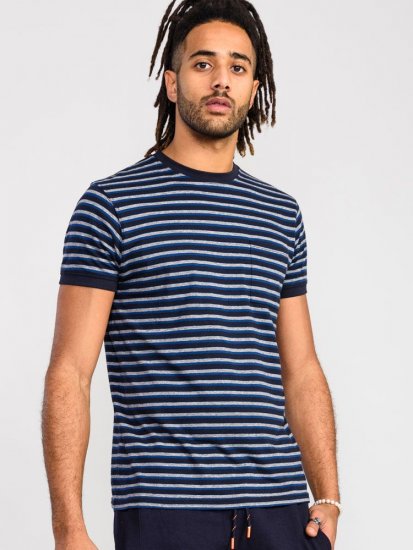 D555 Beamont Jacquard Stripe T-Shirt - T-paidat - Isot T-paidat 2XL – 14XL