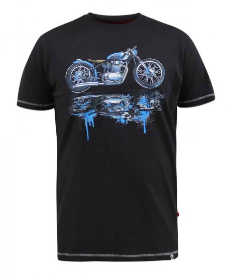 D555 Fritton Bike With Shadow And Drips Printed T-Shirt - T-paidat - Isot T-paidat 2XL – 14XL