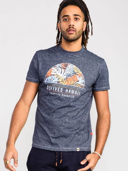 D555 Upton Hawaii Leaf Printed T-Shirt - T-paidat - Isot T-paidat 2XL – 14XL