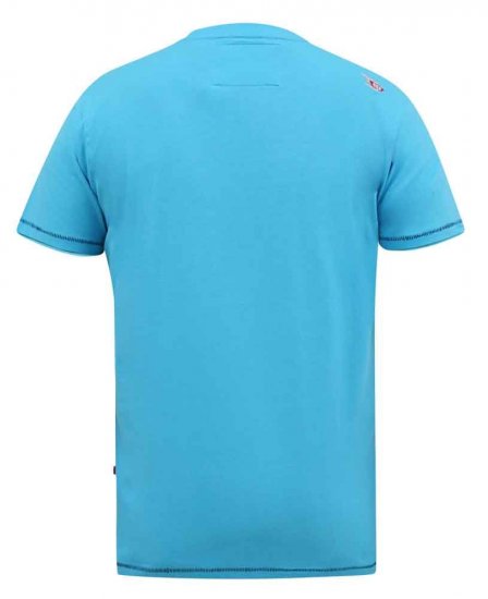 D555 Rushden Superior Printed T-Shirt Turquoise - T-paidat - Isot T-paidat 2XL – 14XL