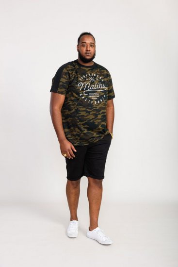 D555 Sullivan Ao Camo T-Shirt With Chest Print - T-paidat - Isot T-paidat 2XL – 14XL