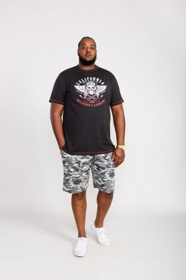 D555 Charles California Rebel Skull Printed T-Shirt - T-paidat - Isot T-paidat 2XL – 14XL