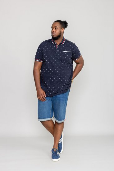 D555 SWINDON Print Polo Shirt - Pikeepaidat - Miesten isot pikeepaidat
