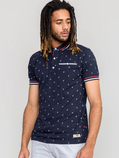 D555 SWINDON Print Polo Shirt - Pikeepaidat - Miesten isot pikeepaidat