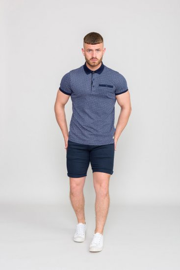 D555 AXFORD Print Polo Shirt - Pikeepaidat - Miesten isot pikeepaidat