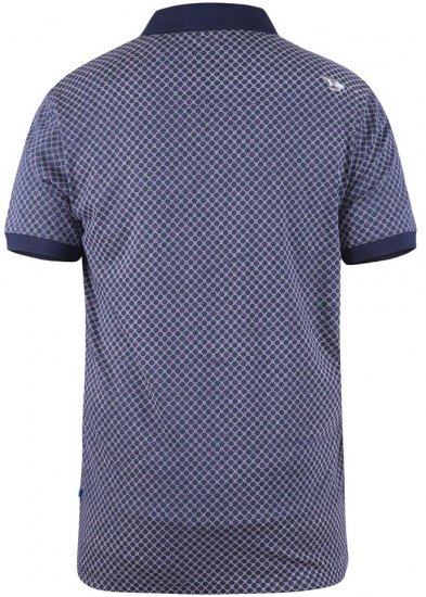 D555 AXFORD Print Polo Shirt - Pikeepaidat - Miesten isot pikeepaidat
