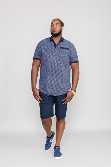 D555 AXFORD Print Polo Shirt - Pikeepaidat - Miesten isot pikeepaidat
