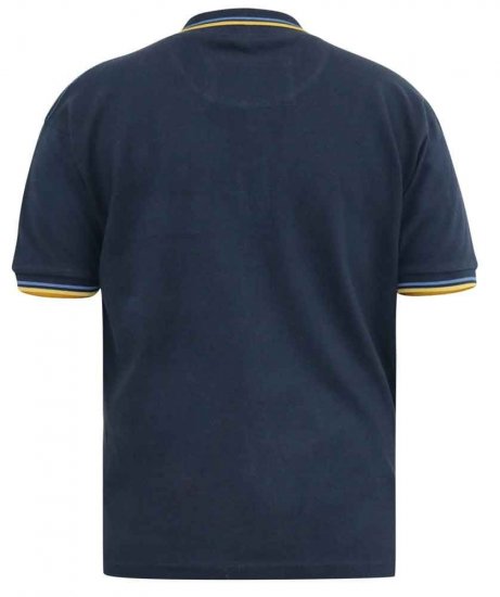 D555 Hamford Pique Polo Shirt Navy - Pikeepaidat - Miesten isot pikeepaidat