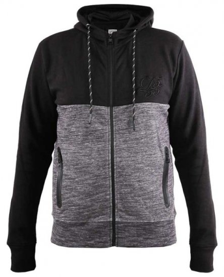 D555 Finnley Couture Hoody With Chest Embroidery Black - Hupparit ja collegepaidat - Miesten hupparit ja collegepaidat isot koot