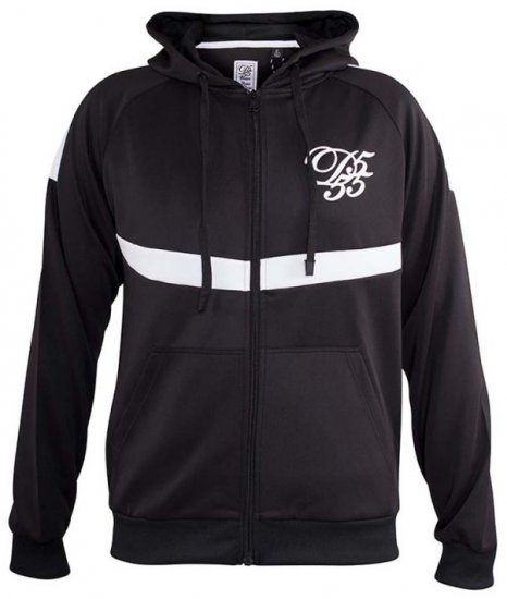 D555 Bristol Couture Zip Through Hoody Black - Hupparit ja collegepaidat - Miesten hupparit ja collegepaidat isot koot