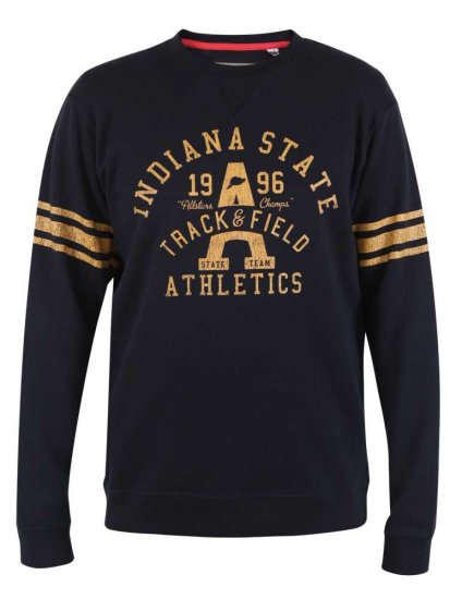 D555 Charlestown Navy Sweatshirt - Hupparit ja collegepaidat - Miesten hupparit ja collegepaidat isot koot