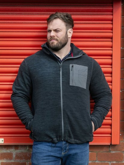 D555 Daly Quarter Zip Fleece Sweatshirt Musta/Harmaa - Hupparit ja collegepaidat - Miesten hupparit ja collegepaidat isot koot