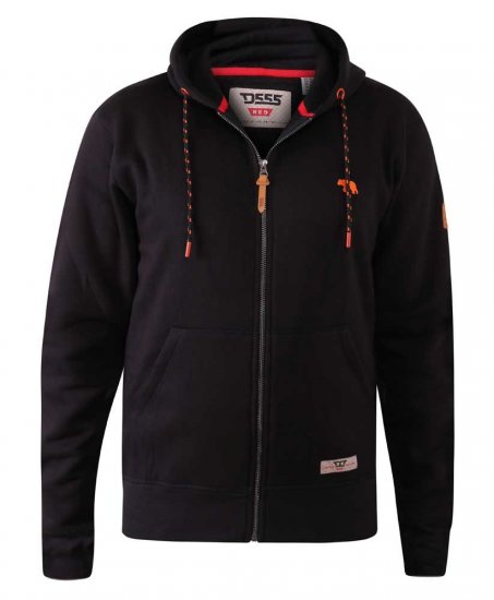 D555 Marble Full Zip Hoodie Black - Hupparit ja collegepaidat - Miesten hupparit ja collegepaidat isot koot