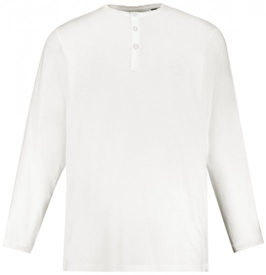JP1880 702555 Pitkähihainen Henley-paita Valkoinen - T-paidat - Isot T-paidat 2XL – 14XL