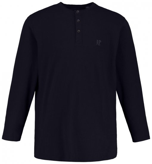 JP1880 702555 Pitkähihainen Henley-paita Tummansininen - T-paidat - Isot T-paidat 2XL – 14XL
