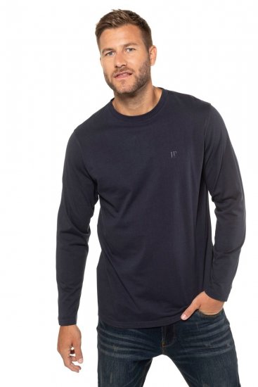 JP1880 702559 Pitkähihainen t-paita Tummansininen - T-paidat - Isot T-paidat 2XL – 14XL