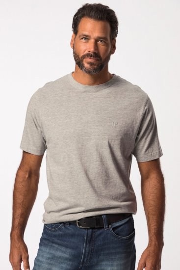 JP1880 702637 Pyöreäaukkoinen t-paita 2 kpl Harmaa melange - T-paidat - Isot T-paidat 2XL – 14XL