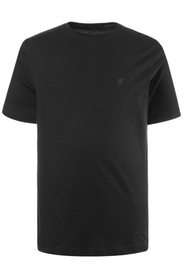 JP1880 702637 Pyöreäaukkoinen t-paita 2 kpl Musta - T-paidat - Isot T-paidat 2XL – 14XL