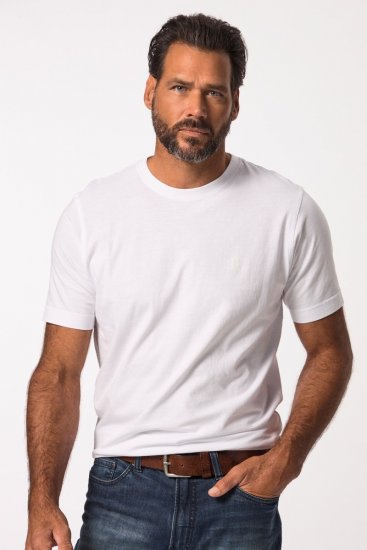 JP1880 702637 Pyöreäaukkoinen t-paita 2 kpl Valkoinen - T-paidat - Isot T-paidat 2XL – 14XL
