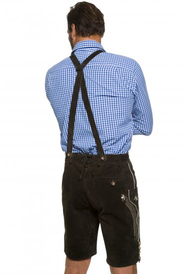 JP1880 Genuine Leather Traditional Lederhosen Shorts Brown - Shortsit - Shortsit, isot koot – W40-W60