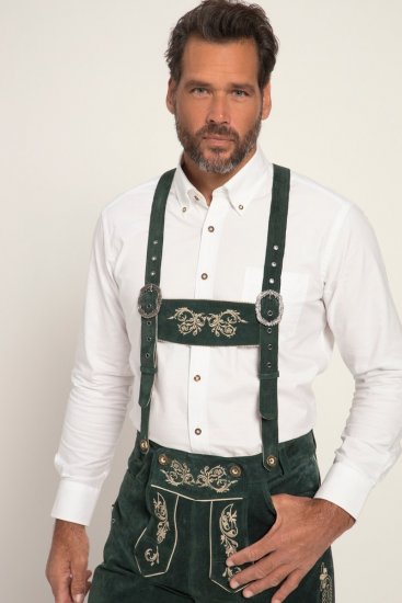 JP1880 Genuine Leather Traditional Lederhosen Shorts Green - JP1880 - JP1880 Miesten Isot Koot