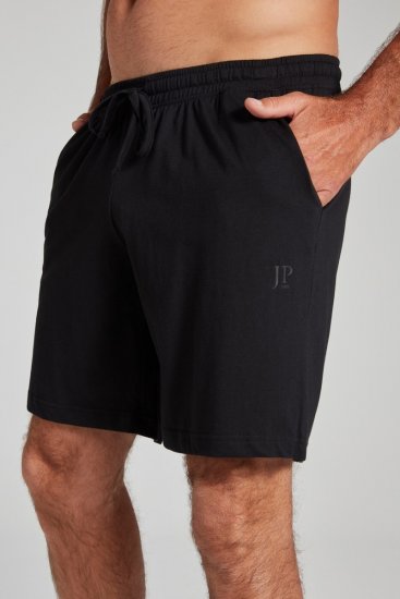 JP1880 Shorts Elastic Waistband Black - Collegehousut ja collegeshortsit - Miesten Isot collegehousut ja collegeshortsit
