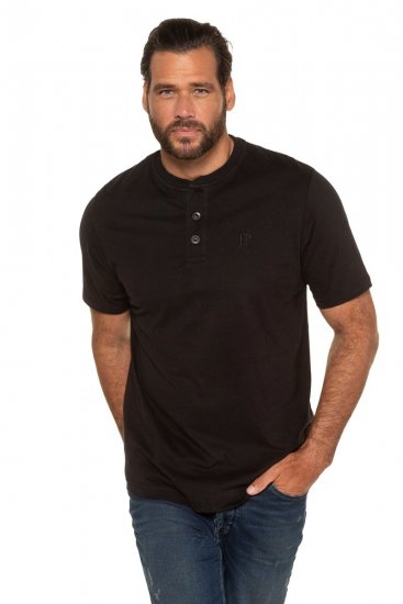 JP1880 708420 Henley-paita 2 kpl Musta - T-paidat - Isot T-paidat 2XL – 14XL