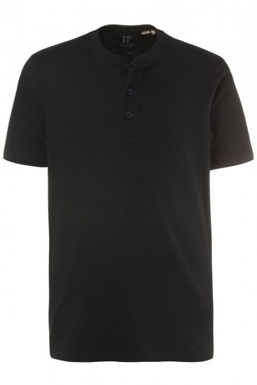 JP1880 708420 Henley-paita 2 kpl Musta - T-paidat - Isot T-paidat 2XL – 14XL
