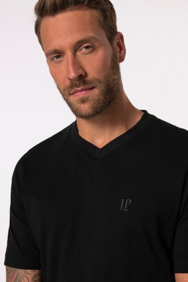 JP1880 711318 V-aukkoinen t-paita 2 kpl Musta - T-paidat - Isot T-paidat 2XL – 14XL