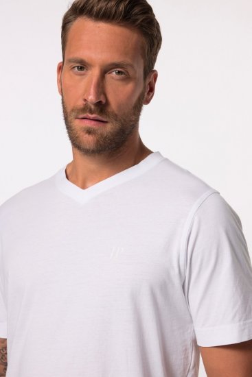 JP1880 711318 V-aukkoinen t-paita 2 kpl Valkoinen - T-paidat - Isot T-paidat 2XL – 14XL