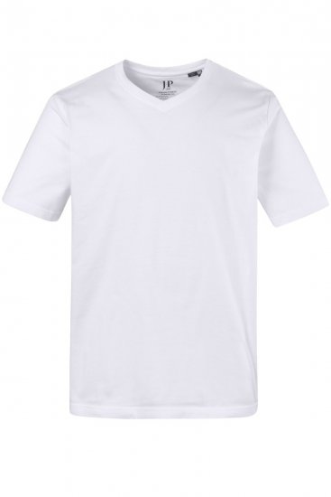 JP1880 711318 V-aukkoinen t-paita 2 kpl Valkoinen - T-paidat - Isot T-paidat 2XL – 14XL