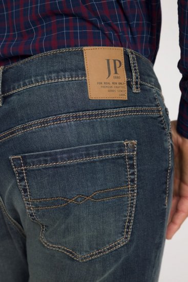 JP1880 Jeans Straight Fit Super Stretch Denim Used Blue - Farkut ja housut - Miesten isot farkut ja isot housut W40-W70