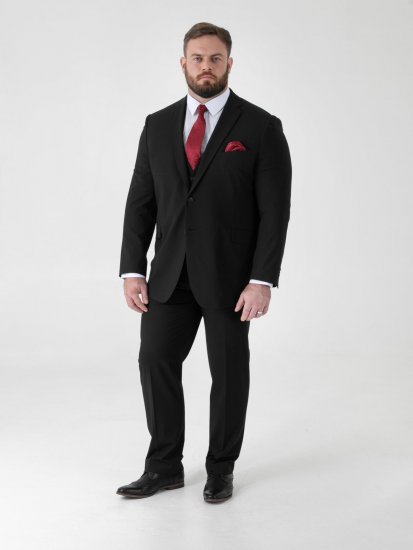 D555 Ted 4 Way Stretch Tailored Suit Jacket Musta - Puvut ja pikkutakit - Pukuja suurissa mitoissa