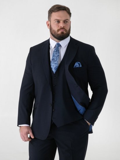 D555 Ted 4 Way Stretch Tailored Suit Jacket Tummansininen - Puvut ja pikkutakit - Pukuja suurissa mitoissa