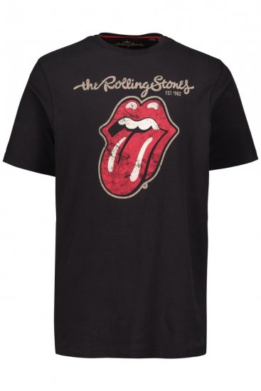 JP1880 Rolling Stones Graphic Band Comfort Fit T-Shirt Black - T-paidat - Isot T-paidat 2XL – 14XL