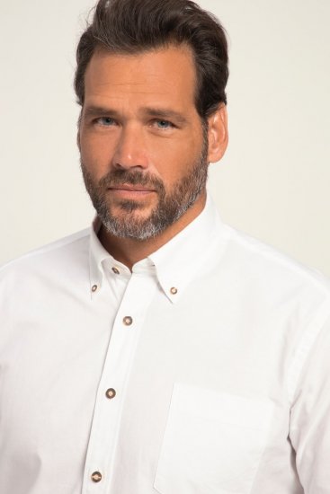 JP1880 Shirt Modern Fit Traditional Stag Horn White - Kauluspaidat - Miesten isot kauluspaidat 2XL – 8XL