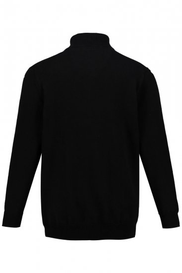 JP1880 716842 Half-zip neulepaita Musta - Hupparit ja collegepaidat - Miesten hupparit ja collegepaidat isot koot