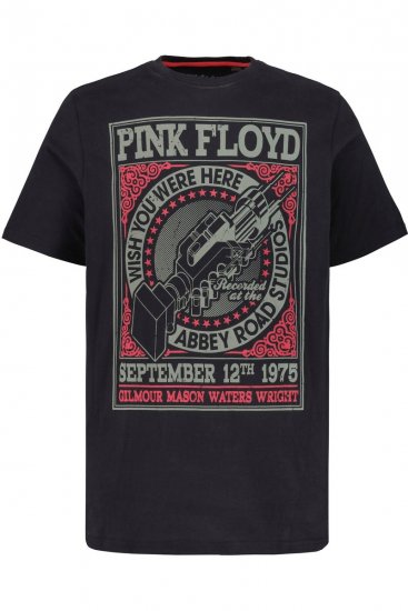 JP1880 Pink Floyd Retro Graphic Comfort Fit Band T-Shirt Black - T-paidat - Isot T-paidat 2XL – 14XL