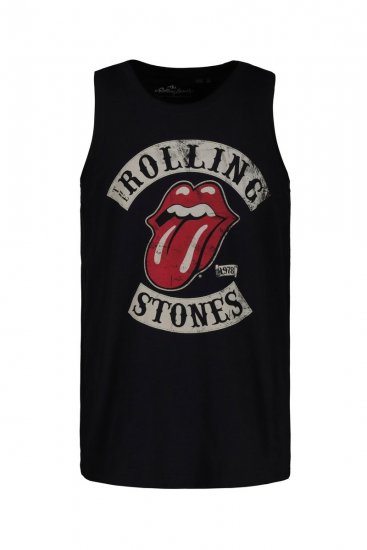 JP1880 Rolling Stones Graphic Band Tank Top Black - T-paidat - Isot T-paidat 2XL – 14XL