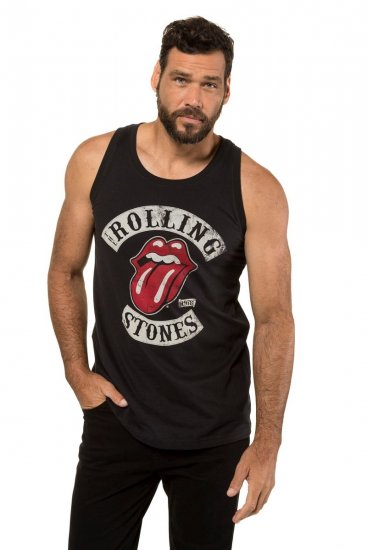JP1880 Rolling Stones Graphic Band Tank Top Black - T-paidat - Isot T-paidat 2XL – 14XL