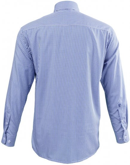 JP1880 722859 Pitkähihainen ruudullinen kauluspaita Vaaleansininen - Kauluspaidat - Miesten isot kauluspaidat 2XL – 8XL