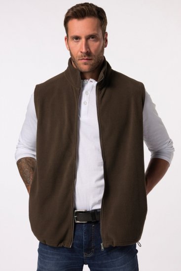 JP1880 Fleece Vest Stand-up Collar Brown - Takit - Miesten Takit, isot koot – 2XL – 12XL