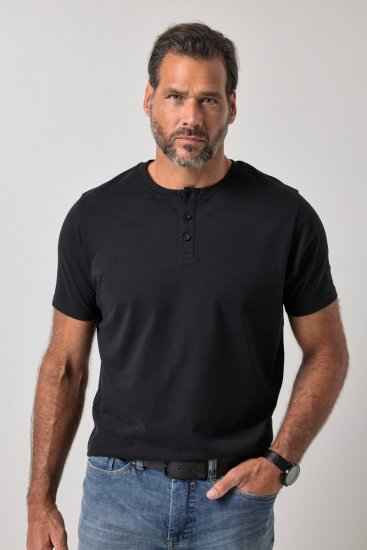 JP1880 726695 Henley-paita Musta TALL - TALL T-paidat - T-paidat pitkille miehille 