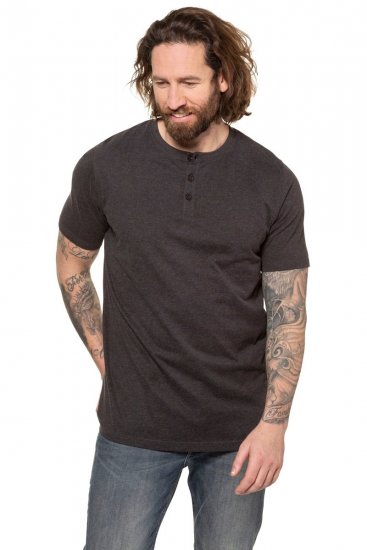 JP1880 726695 Henley-paita Tummanharmaa - T-paidat - Isot T-paidat 2XL – 14XL