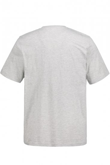 JP1880 726695 Henley-paita Harmaa melange - T-paidat - Isot T-paidat 2XL – 14XL